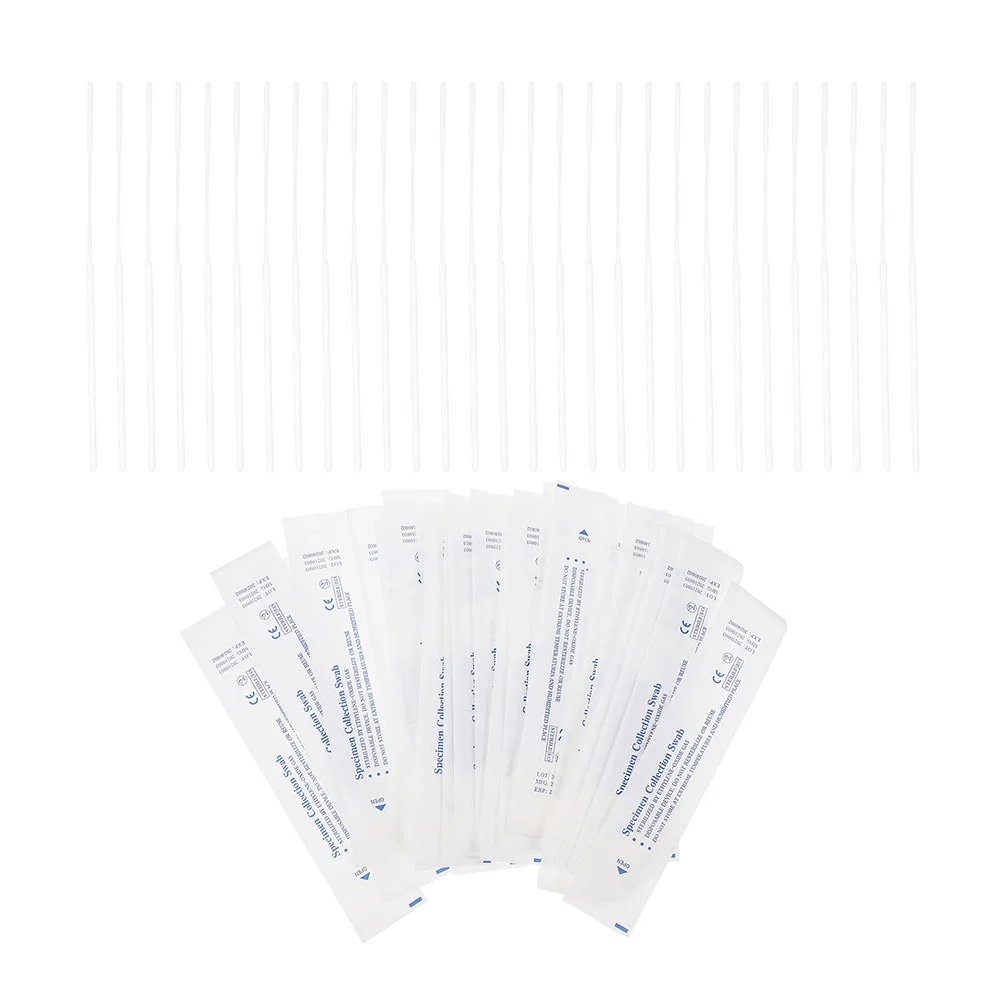 

25 Pcs Nasal Swab Collection Swabs Nasopharyngeal Pharynx Disposable for Sampling