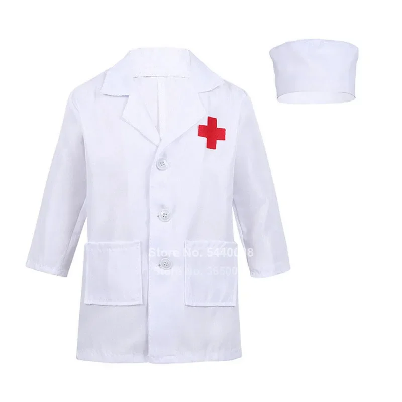 Kids Cosplay Costumes Veterinary Spa Surgical Uniform for Baby Boy Girls with Simulate Toys Early Education Halloween Party Set