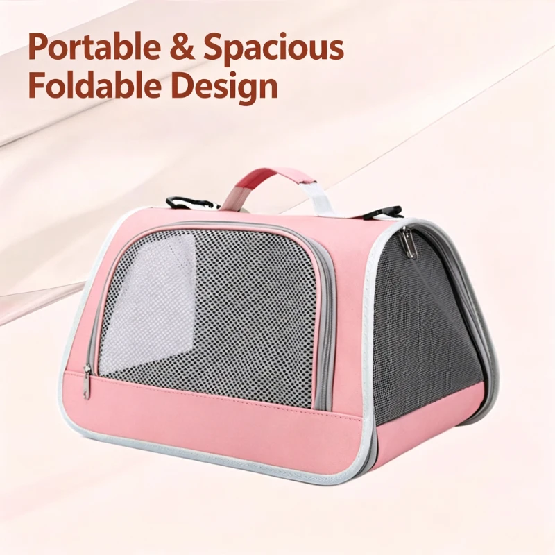 Foldable Cat Carrier Bag Portable Pet Travel Bag Breathable Cat Carrier Large Capacity Cat Travel Bag for Cats Kittens Small Dog