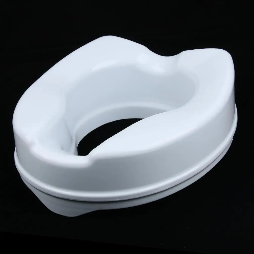 

Plastic Toilet Potty Seat Riser Raised Elevated Lifter Extender Inch