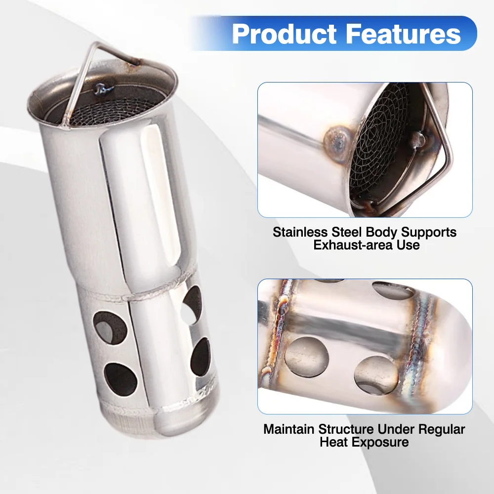 

Stainless Steel Motorcycle Exhaust DB Killer Insert Universal For most motorcycles with exhaust inner diameter 51 mm/2.01 in