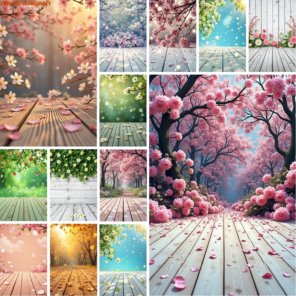 

Spring Nature Background Photography Bokeh Flower Landscape Photocall Backdrop Children Studio Photobooth Accessories