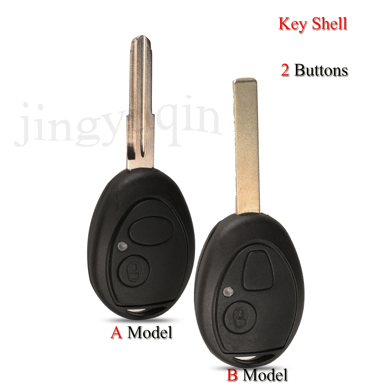 jingyuqin 10pcs/Lot Transponder Car Key Shell For Land Range Rover For BMW Mini 2Buttons With Uncut Blade Key Case Fob Cover