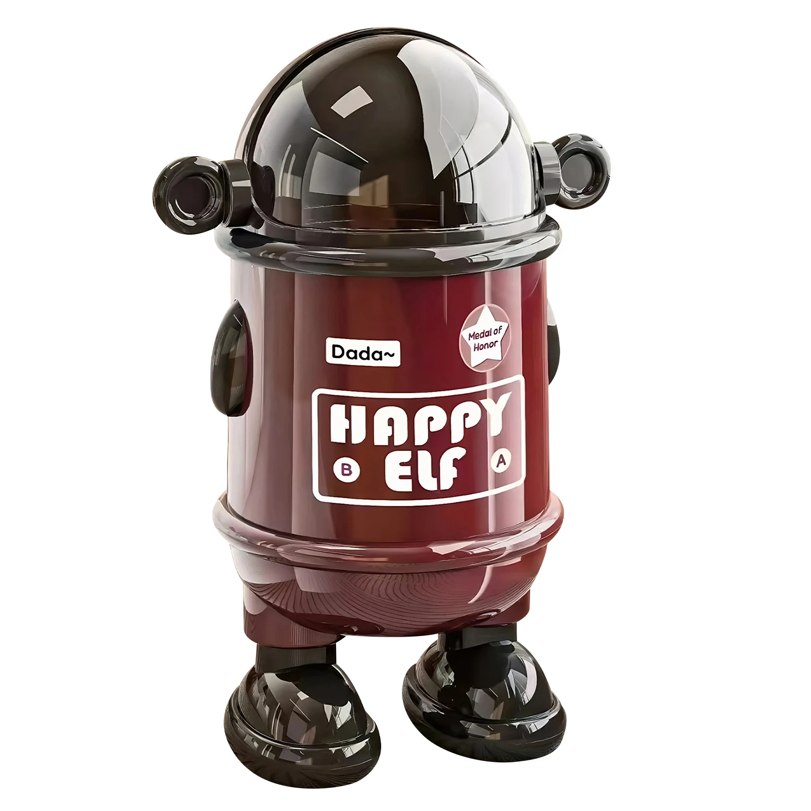 

Пластиковая корзина для мусора с крышкой, креативная корзина для отходов в форме робота, контейнер для хранения для дома, кухни, гардеробной, офиса