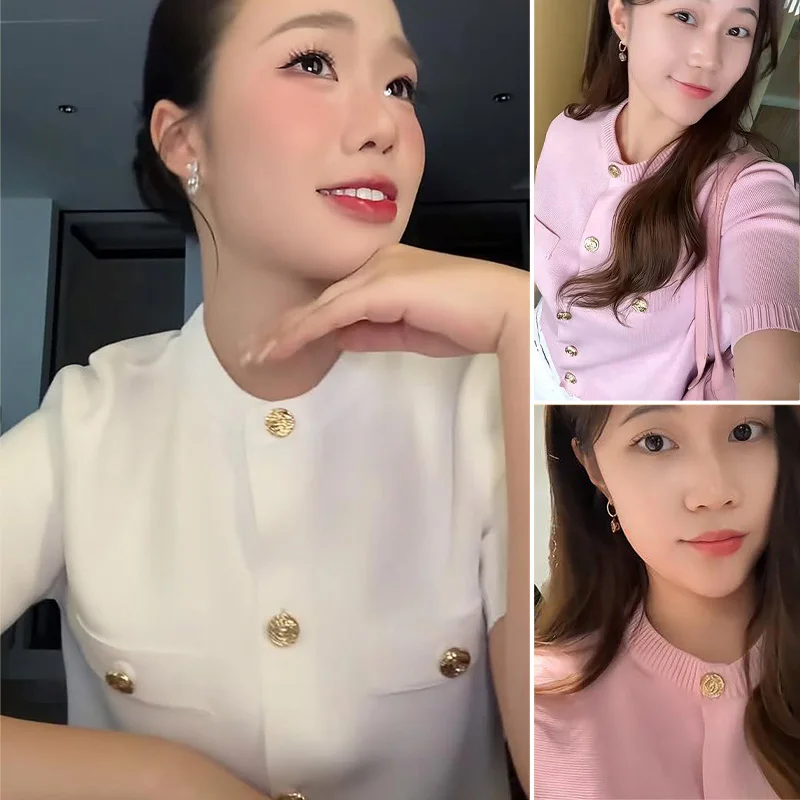 

Коврик Вязаный комплект верхней одежды и юбки ort Sve для женщин Летний сезон Полиэфирное волокно Повседневная застежка на пуговицы