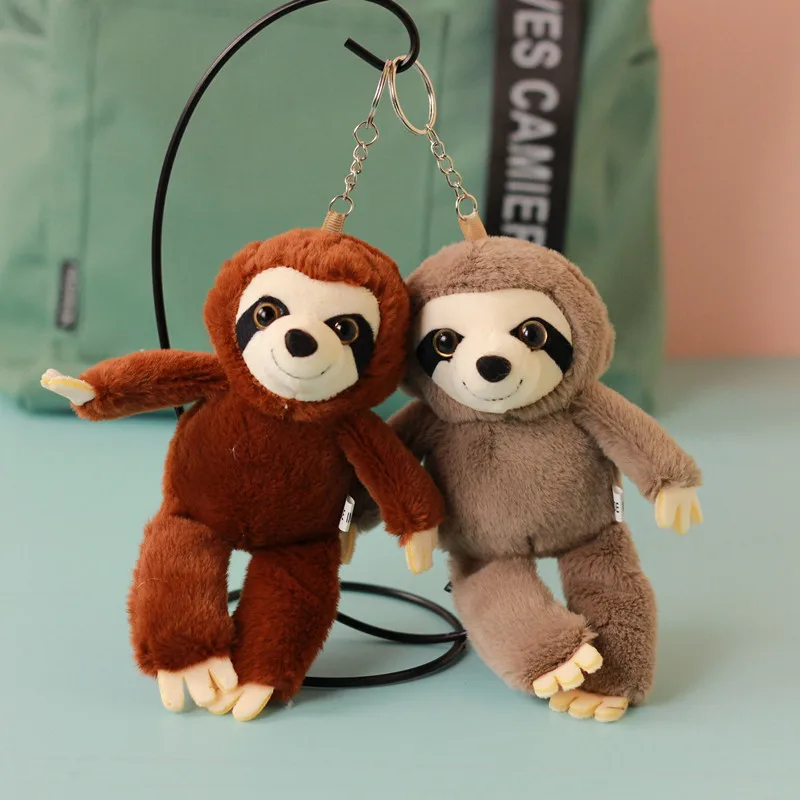 

New Stuffed Animals Sloth Small Pendant Simulation Soft Sloth Keychain Big Eyes Bag Charm Sloth Toys Gifts