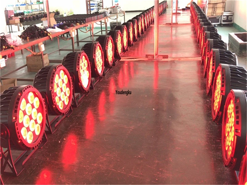 20 pieces wireless battery powered RGBW DMX small par 64 can led light 12x10watt 4in1 wireless waterproof LED par light