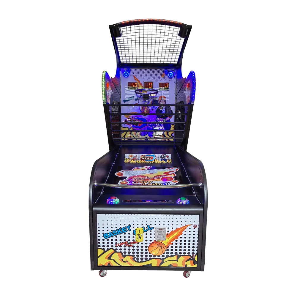آلة لعبة كرة السلة التجارية، آلة إطلاق كرة السلة في الشوارع، آلة إطلاق النار على السلة المعدنية الإنجليزية #2