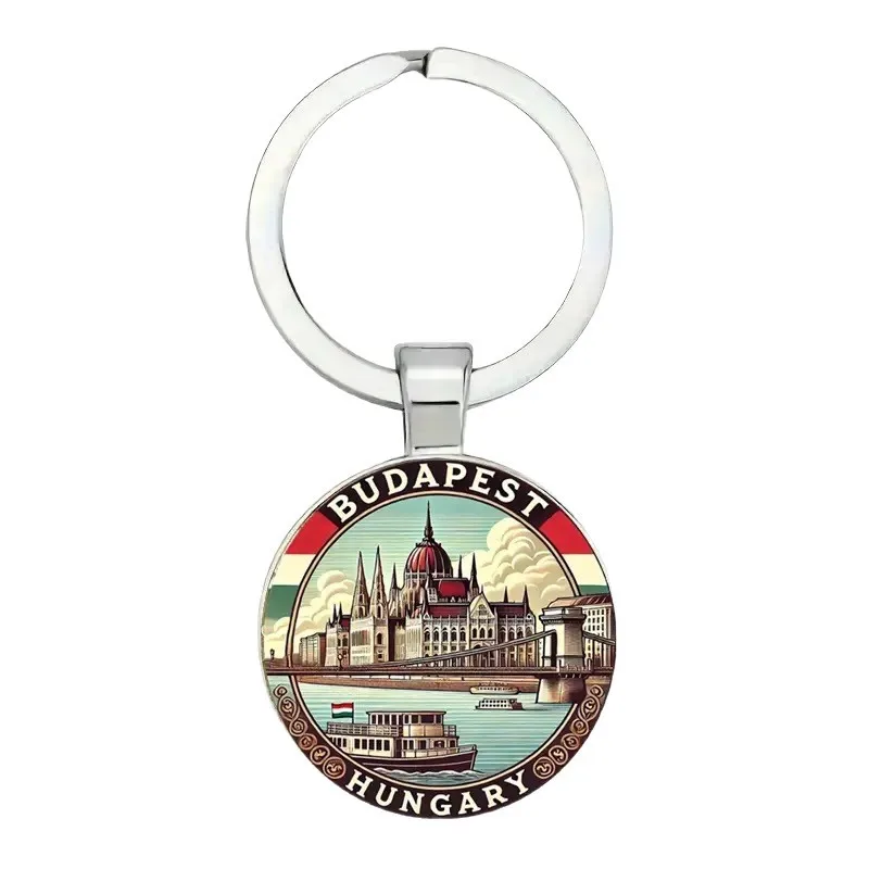 بودابست البرلمان المجرية بناء المفاتيح الإبداعية حقيبة السيارة قلادة كيرينغ حلقة الملحقات #5