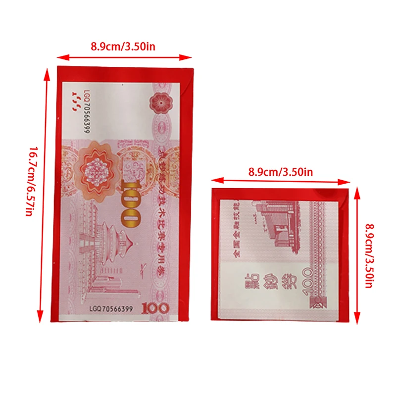 Envelopes vermelhos com sacola de presente dos desenhos animados, pacotes de dinheiro da sorte, ano novo e festival da primavera, sorte e hongbao, dragão bonito, 6 unid, 2024