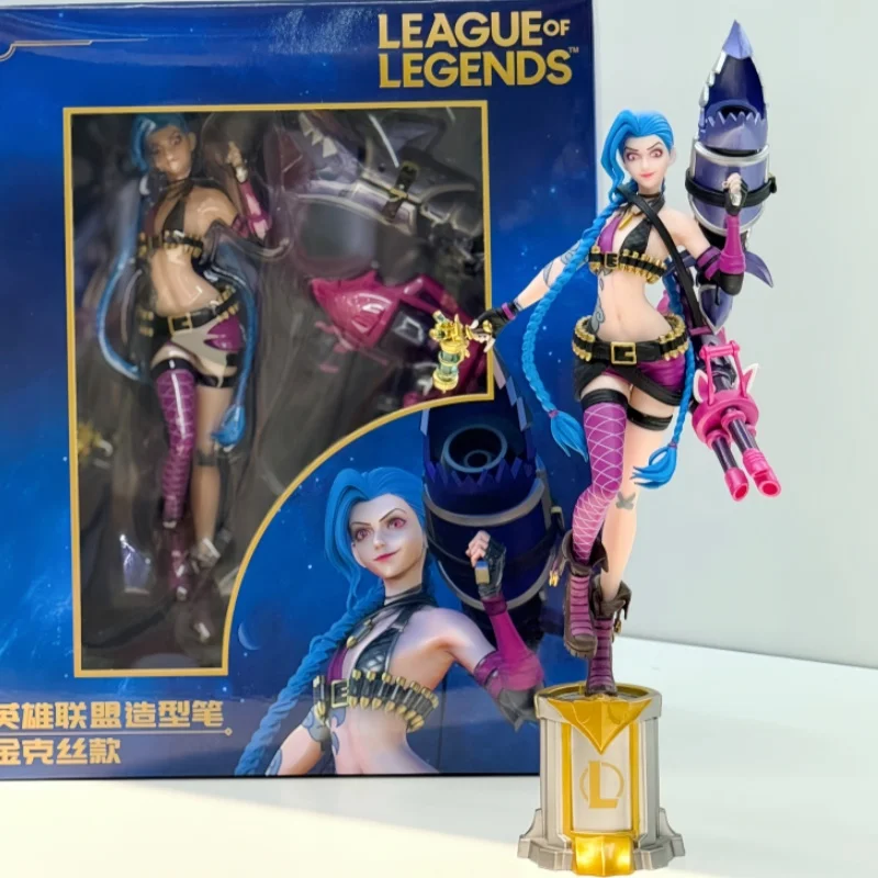 22cm League Of Legends Anime Figurine Luxanna Crownguard Lux Kaisa Jinx Action Figure Tiktok Hot Chrismas Gifts Cool