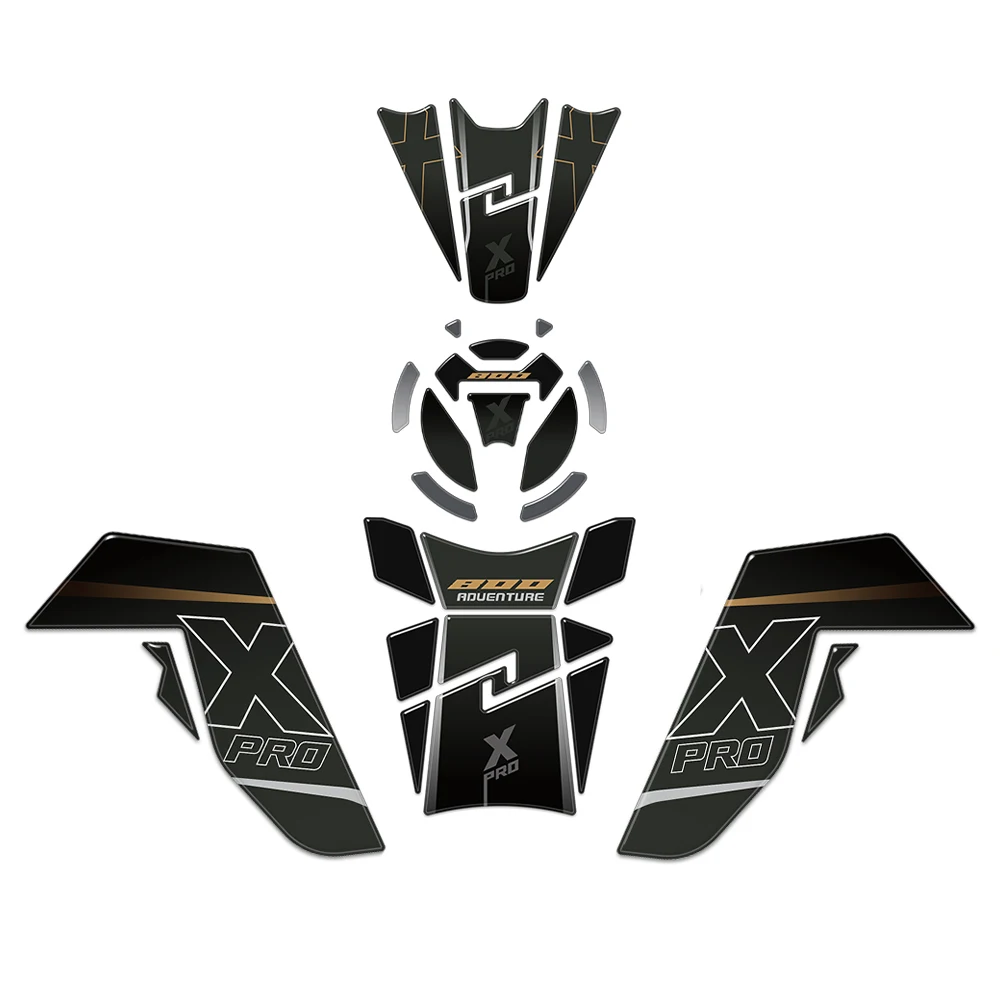 For Kove 800X Pro Tank Sticker Pad Motorcycle Accessories Non-slip Side Fuel Waterproof Stickers 6