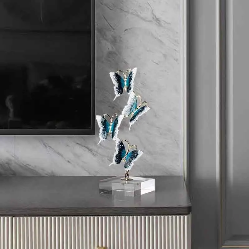 

Alloy Butterfly Sculpture Ornaments,Living Room Office Crafts Decor,Modern Home Desktop Decoration,Artwork Statues,Luxury Gifts