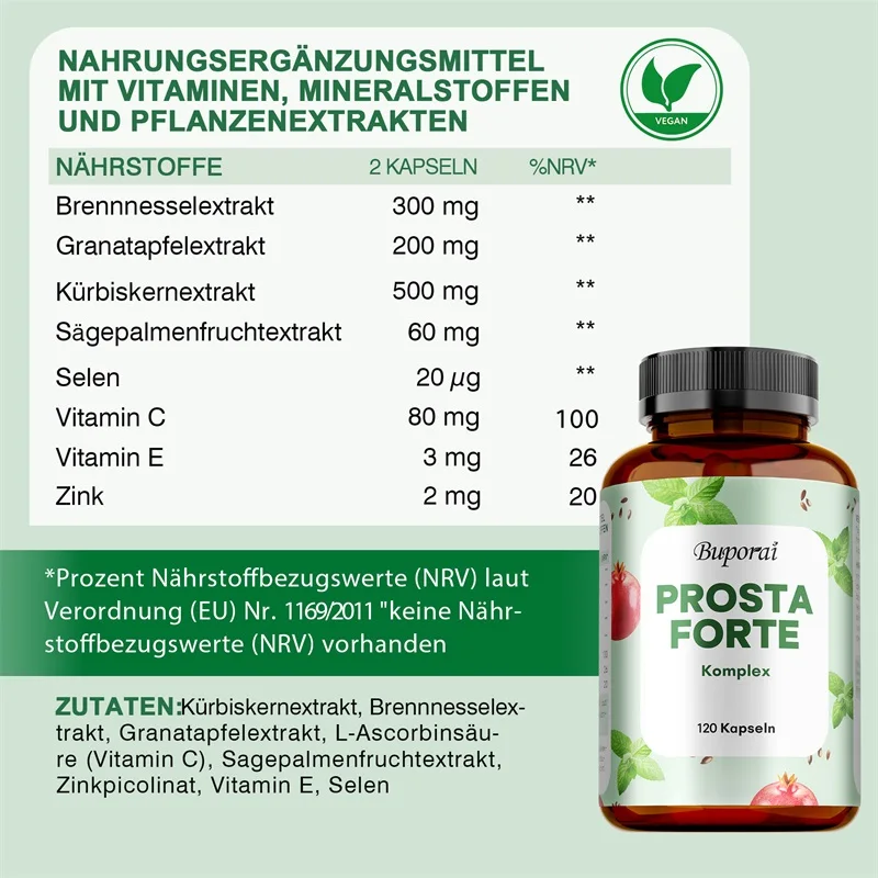 Prosta Forte Komplex - Antioxidant Support Promotes Prostate Health, Improves Urine Flow, and Maintains Overall Health