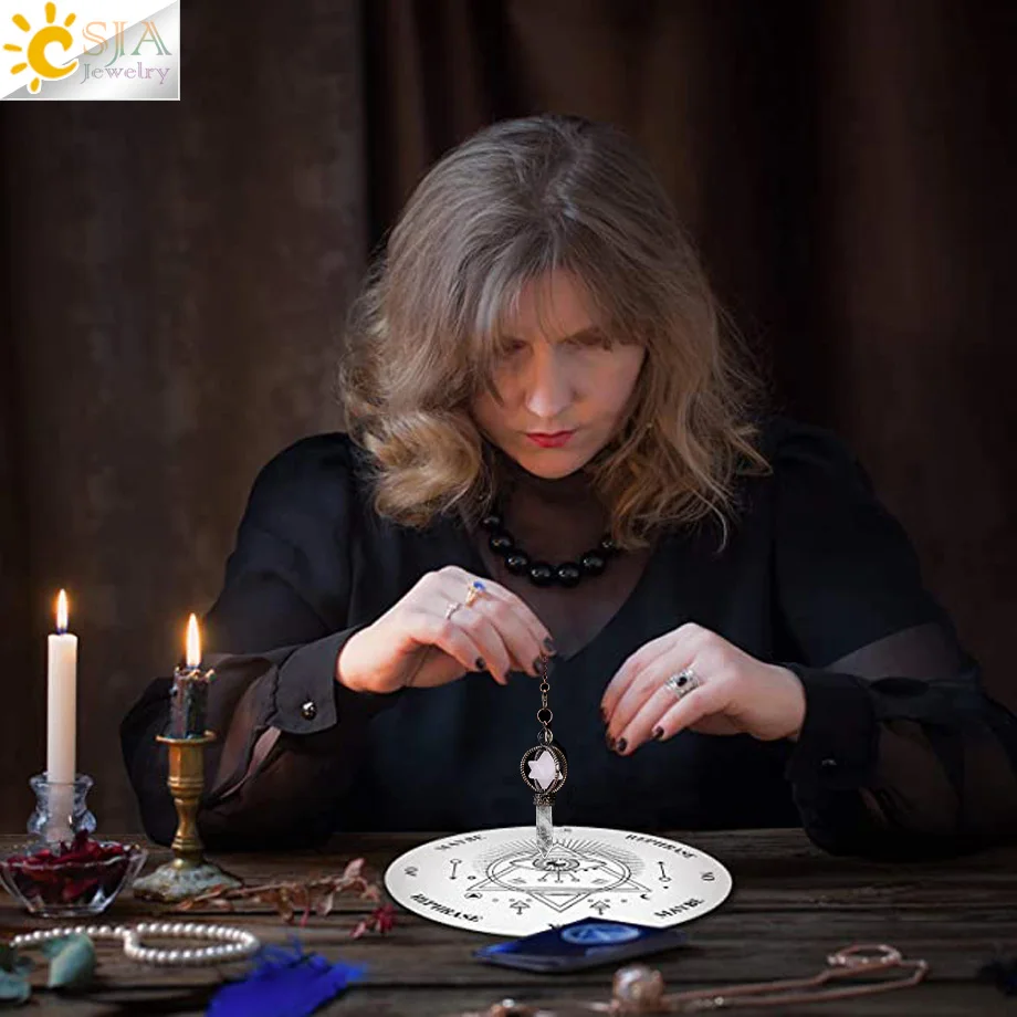 CSJA Esotericism Crystal Pendulum for Dowsing & Divination