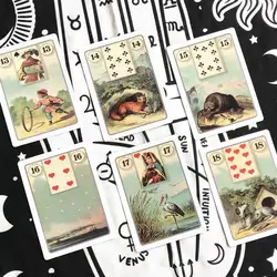 11 * 6,5 cm Laura Tuan Lenormand oracle 36 sztuk kart