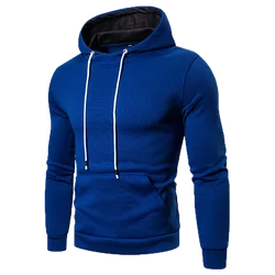 2024 foreign trade men's spring and autumn casual solid color brushed sweater