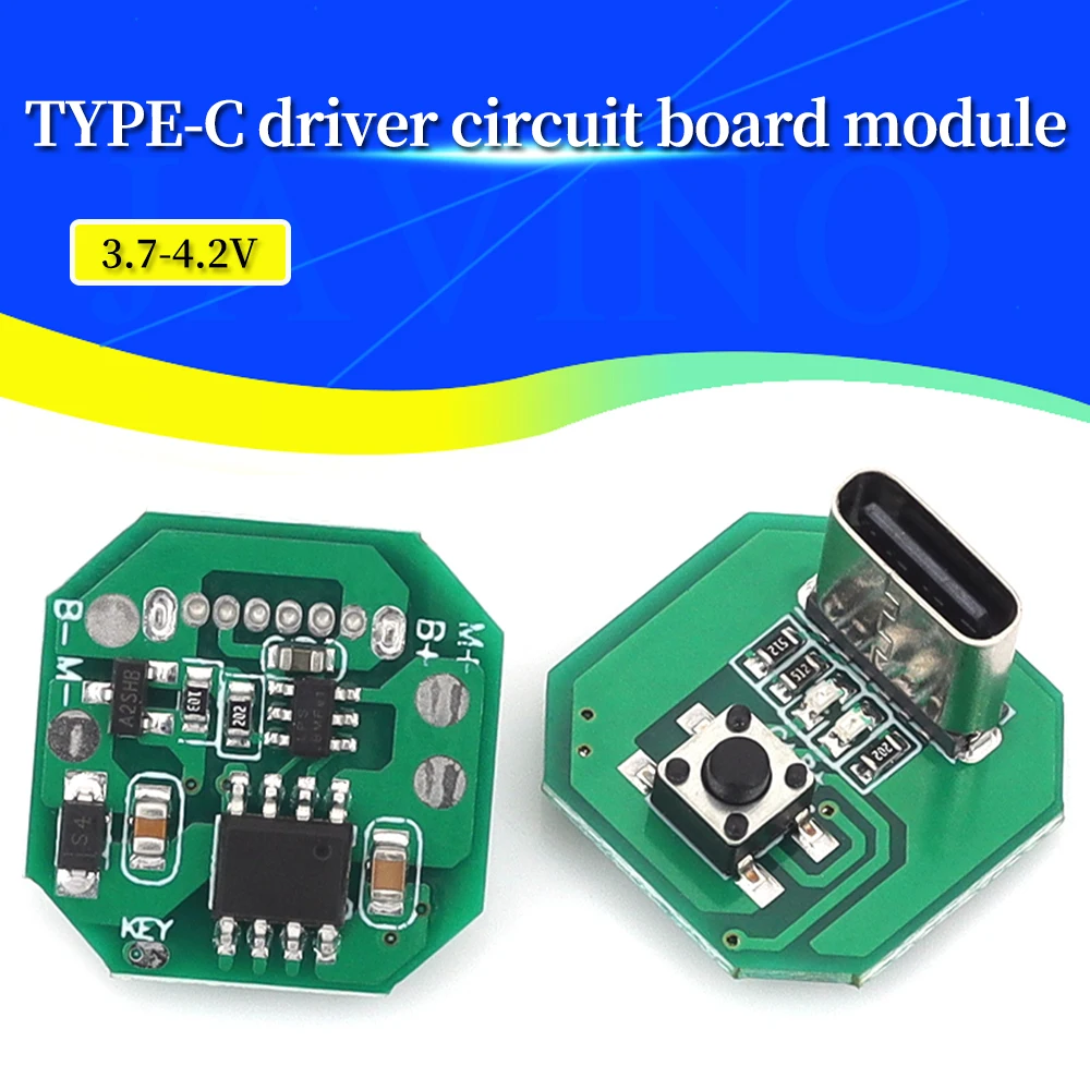 Strong flashlight driver board DIY accessories circuit board TypeC charging port integrated charging and discharging module
