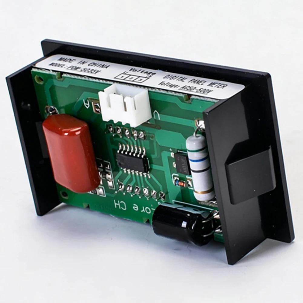 Digital AC Voltmeter 50-500V with 68x38mm Cutout Size and LED Display for Real Time Monitoring in Distribution Automation