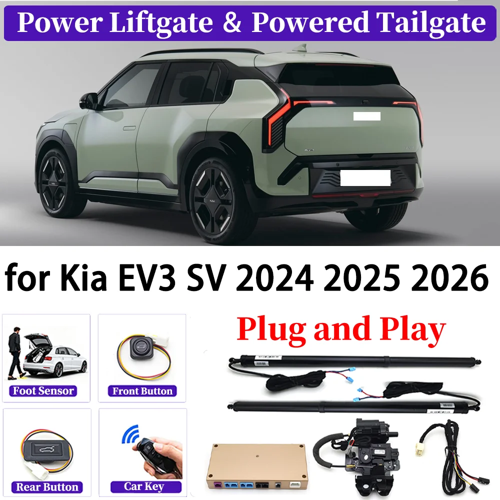 

ZJCGO for Kia EV3 SV 2024 2025 2026 OEM Upgrade Car Automatic Power Liftgate Kit Smart Auto Electric Tailgate System