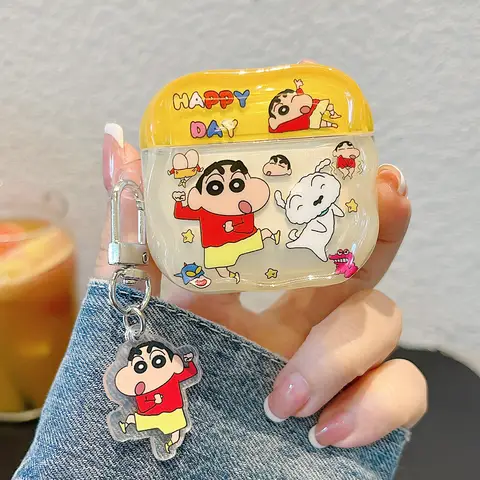 귀여운 만화 애니메이션 무선 헤드셋 에어팟 1 2 3 프로 에어팟 4 및 프로2 휴대 편리 보호 케이스