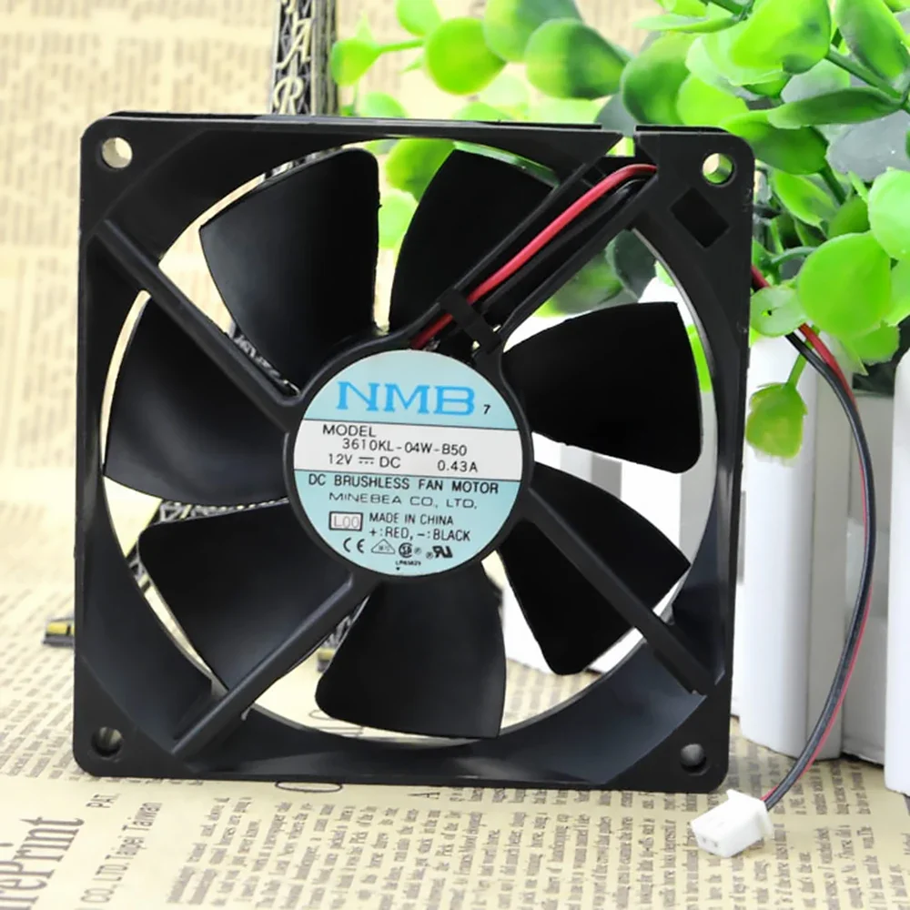 For NMB 3610KL-04W-B50 original authentic 12V 0.43A 9225 UPS cooling fan high quality dual ball bearing fan 92 * 92 * 25MM