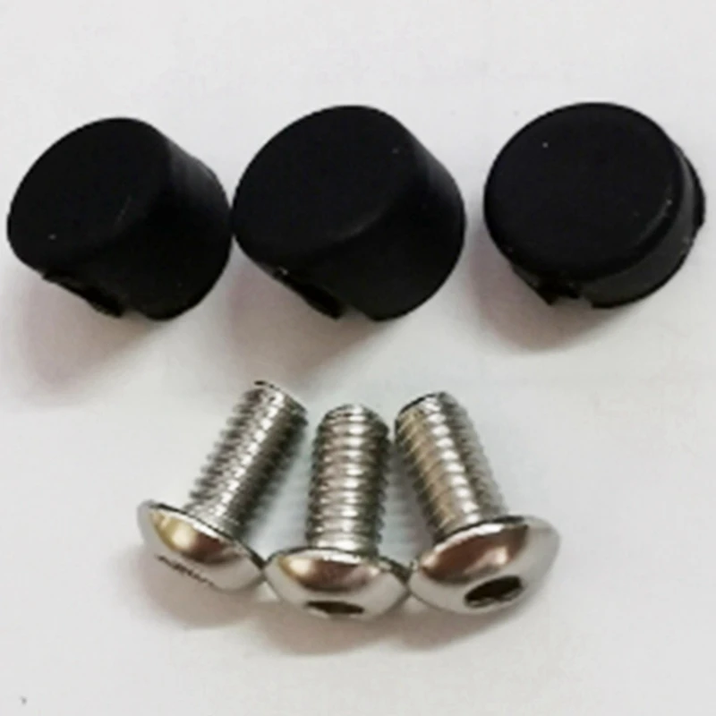 Scooter traseiro Mudguard Screw, Tampa de borracha, Tampa do parafuso, Peças de scooter elétrico, preto, Xiaomi M365, 10Set