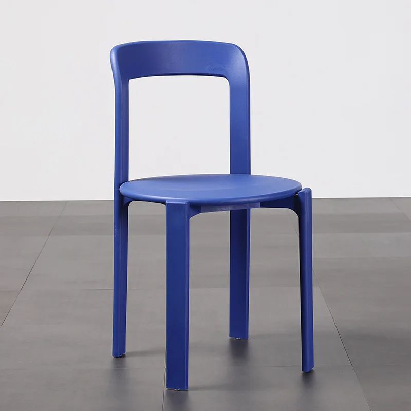 &Modern Nordic Plastic Thickened Stackable Dining Chair with Backrest for Indoor/Outdoor Use Home
