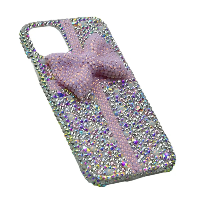 Customize Crystal Diamond Bow Pearl Phone Case For One Plus 12