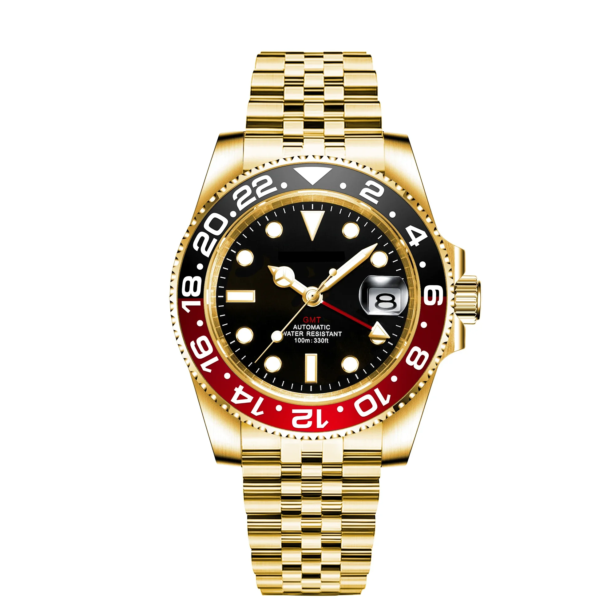 40 مللي متر شعار مخصص للرجال NH34 ساعة فاخرة أوتوماتيكية ساعات المعصم الميكانيكية اليوبلي حزام GMT ساعة العلامة التجارية الأعلى الياقوت Glas