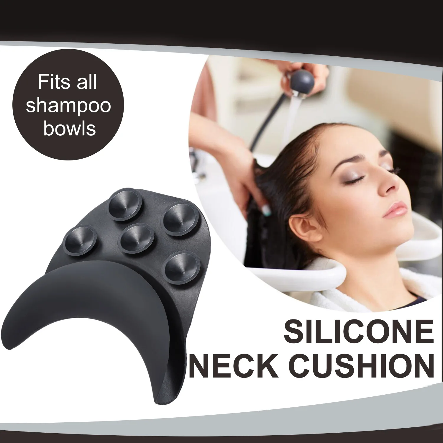 

Hairdressing Silicone Shampoo Pad with Suction Cup Salon Hair Washing Sink Neck Rest Pillow Cushion Household Barber Tool