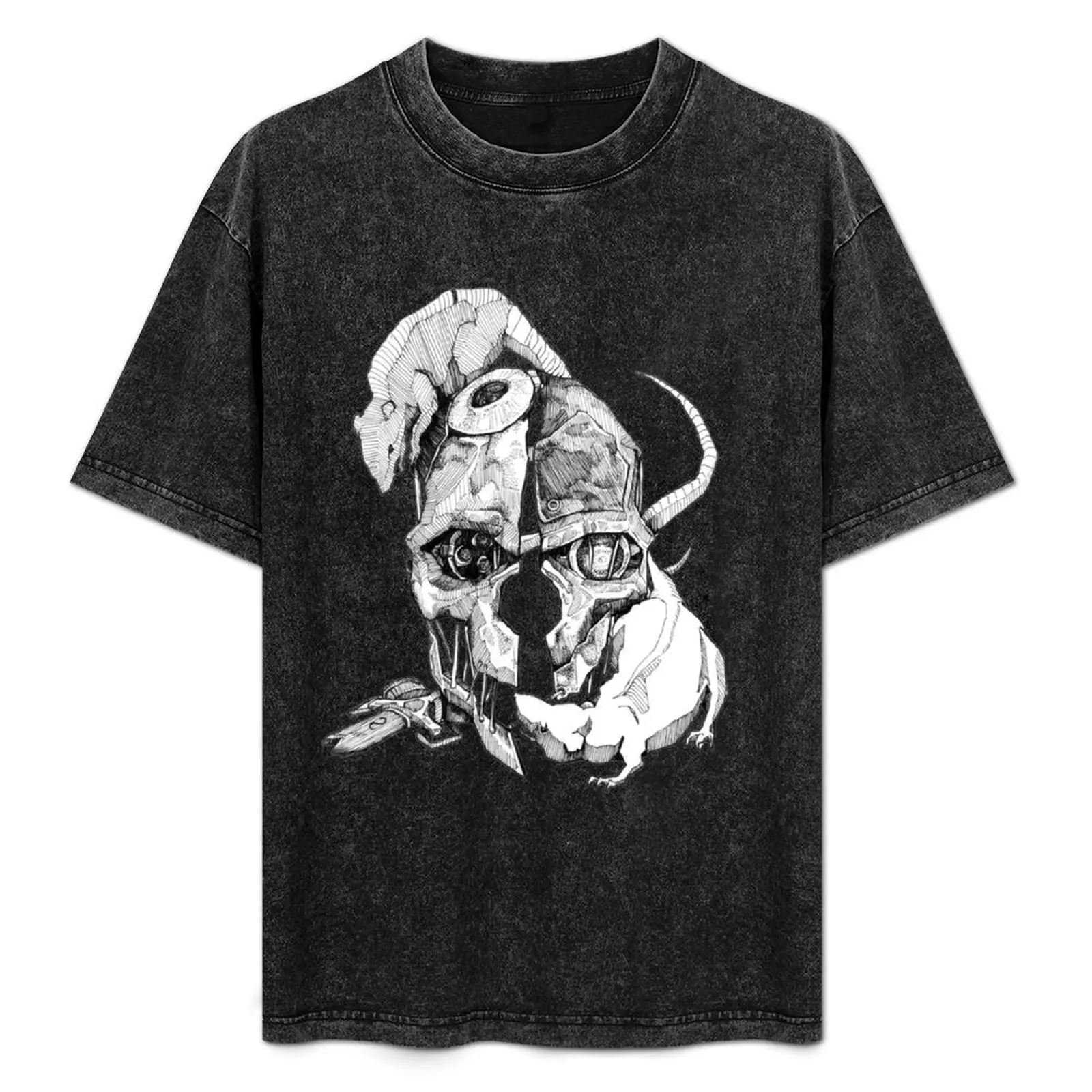 

Corvo's Mask T-Shirt Vintage Style Printed Top