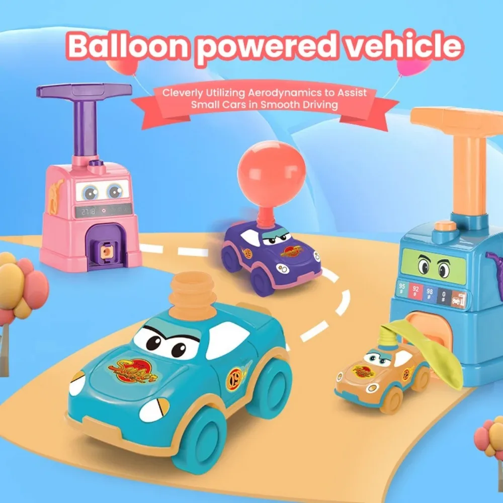 الأطفال بالون بالطاقة اللعب نفخ اليد دفع بالون سيارة قاذفة لعبة بالون مضخة سباق السيارات لعبة لعبة حفلة هدية للأطفال