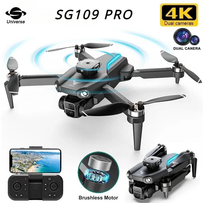 

SG109 Pro Mini Drone 4k Profesional HD Camera Obstacle Avoidance Aerial Photography Brushless Motor Foldable Quadcopter Kid Toys