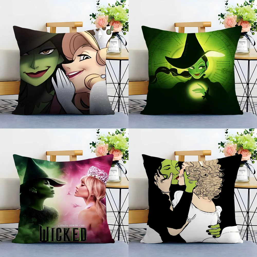 W-Wicked Part One Movie Pillow Case Plush Fabric Soft  Pillowcase Double Sided Print Cushion Cover Household Gifts