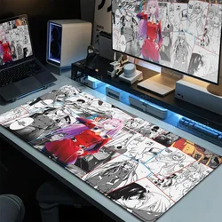 XXL HD Print Keyboard Pad Large Size Anime Mouse Pads Darling in the FranXX 02 Gaming Table Pad 400x900mm Big Desk Mats Zero Two