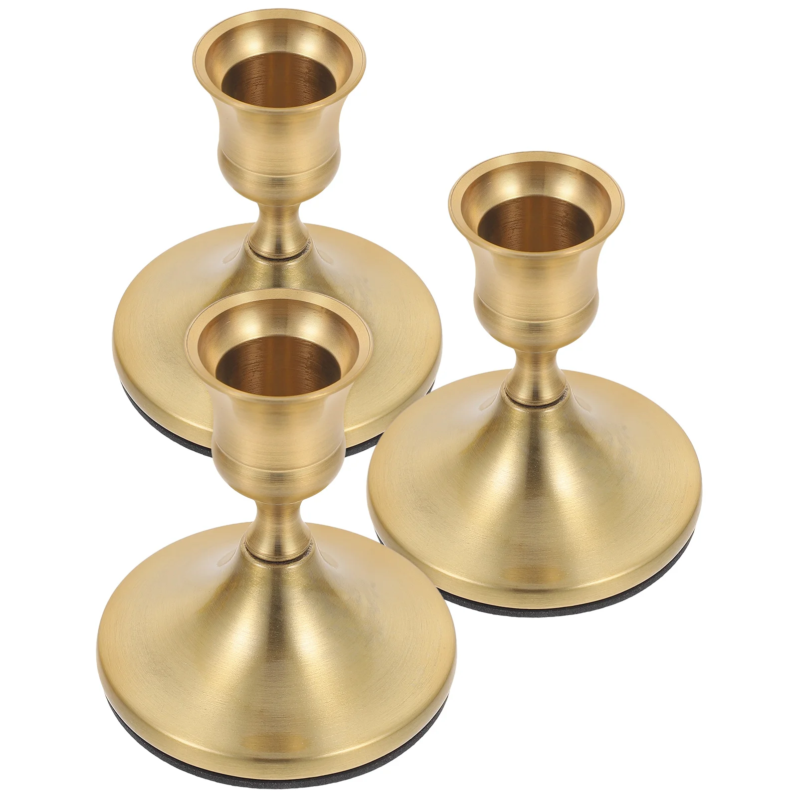 

3pcs Vintage Holder Iron Metal Taper Stand Decorative Pillar Candleholder For Wedding Home Party Aromatherapy