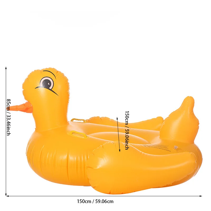 Cartoon Pool Floats for Adults Water Toys for Kids Yellow Duck Shape Huge Size Beach Swimming Rings Inflatable Pool Toys