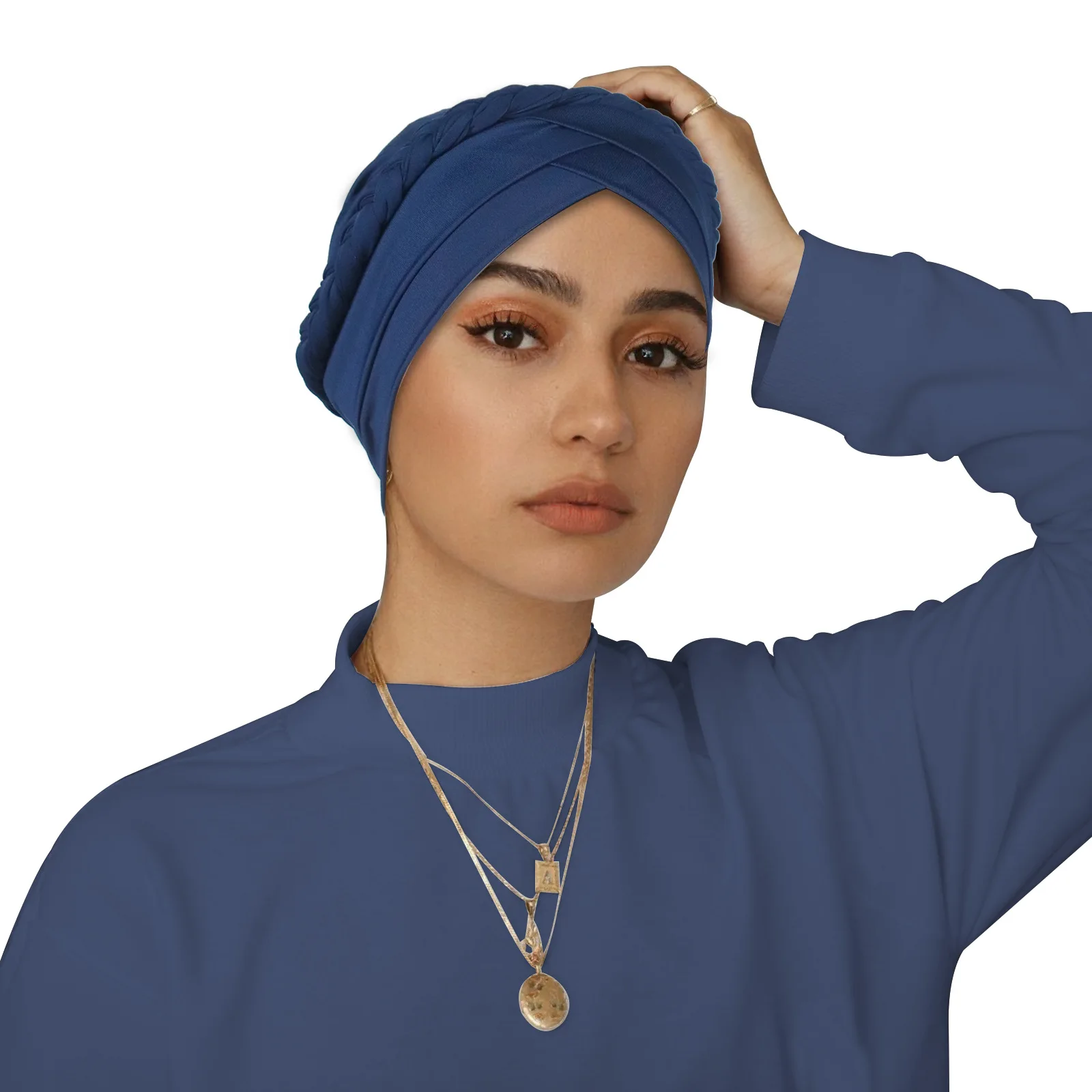 

Soft Bonnet Indian Hat Braids Beanies Forehead Cross Headscarf Women Chemo Cap Muslim Hijab Hair Loss Head Wrap Turbante Mujer