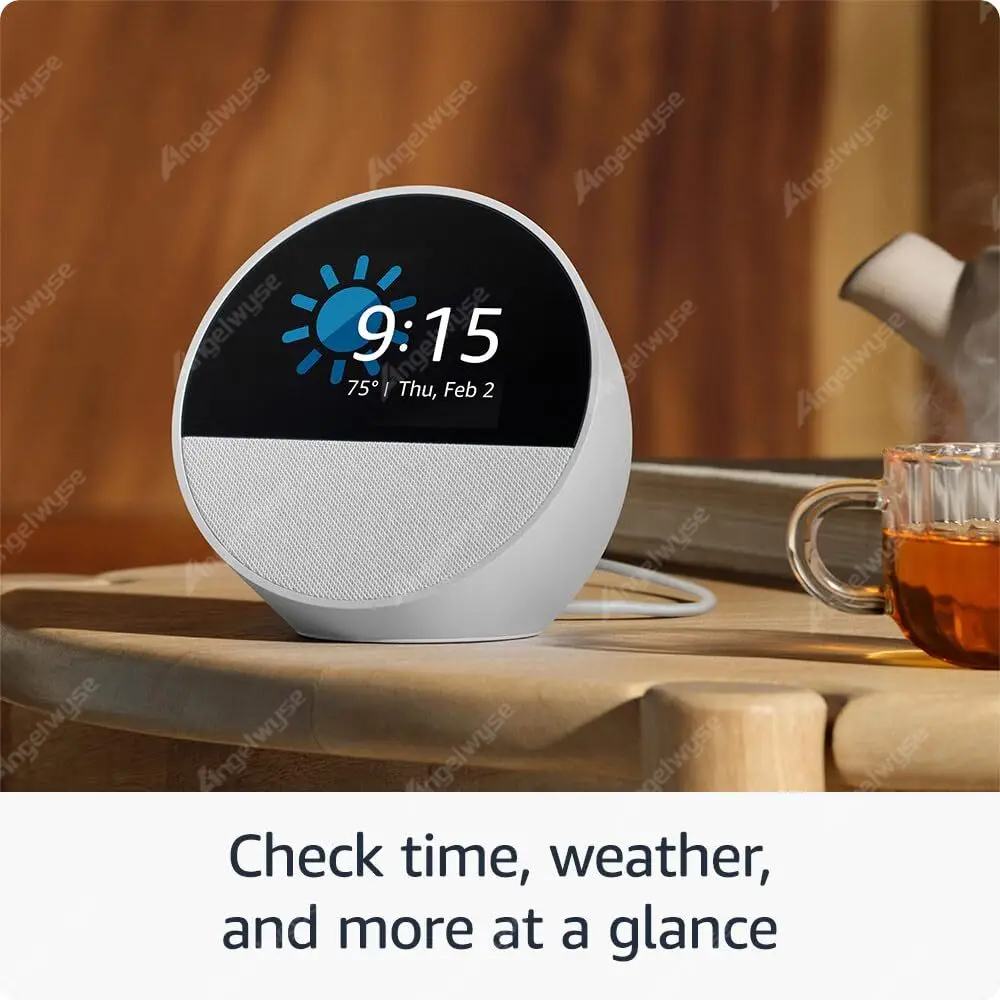 2024 New Echo Spot Smart Alarm Clock Vibrant Sound with Alexa