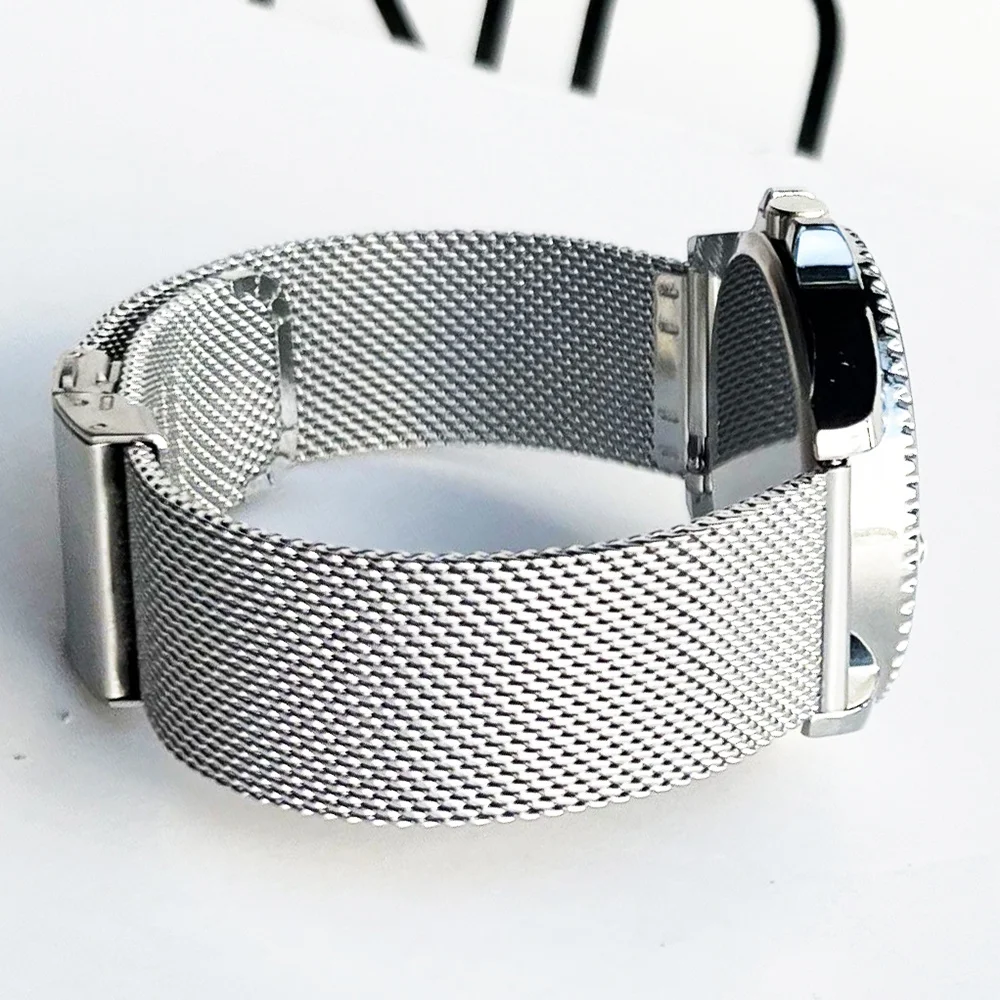 Milanese Loop Watch Band, Malha de Liberação Rápida, Fivela Dobrável De Metal De Aço Inoxidável, Acessórios De Correia De Pulso, 16mm, 18mm, 20mm,