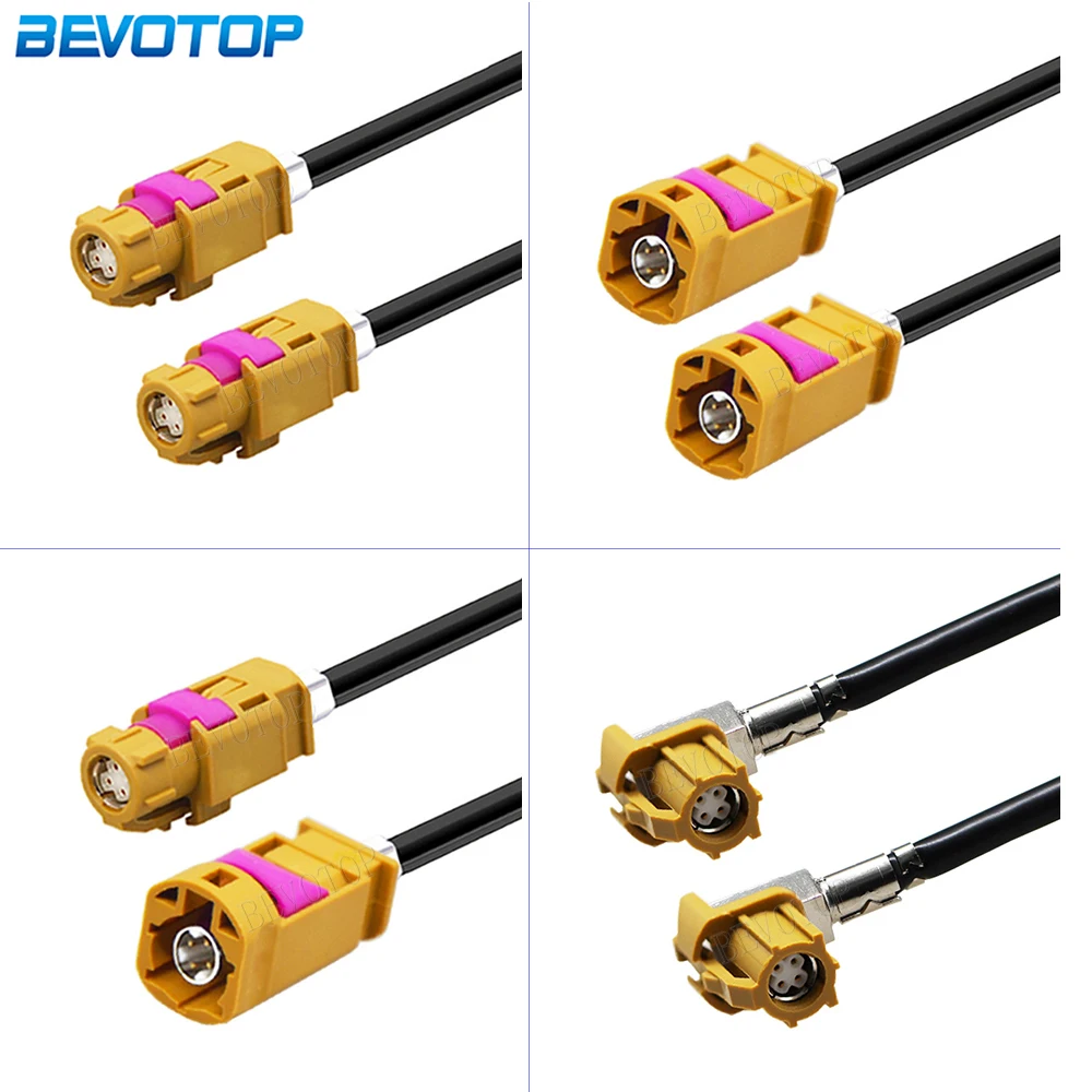 

1PCS 4Pin HSD LVDS Cable Curry Code K Type 4Pin HSD Male to K Female Jack Connector 4-Cores Cable for Car Radio Antenna 0.1M-10M