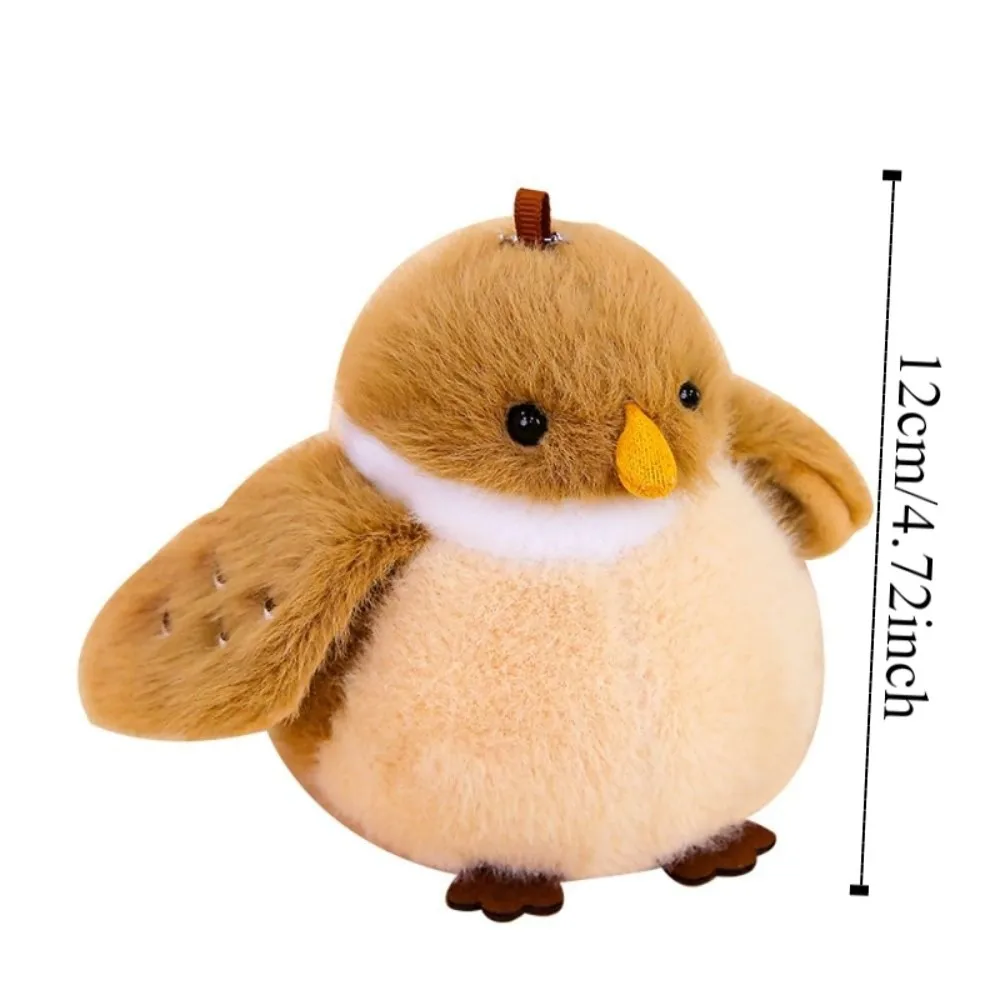 PP algodão dos desenhos animados pássaros brinquedos de pelúcia coleção confortável elfo pássaro bonecas chaveiro pendurado dos desenhos animados animais pássaros saco pingente