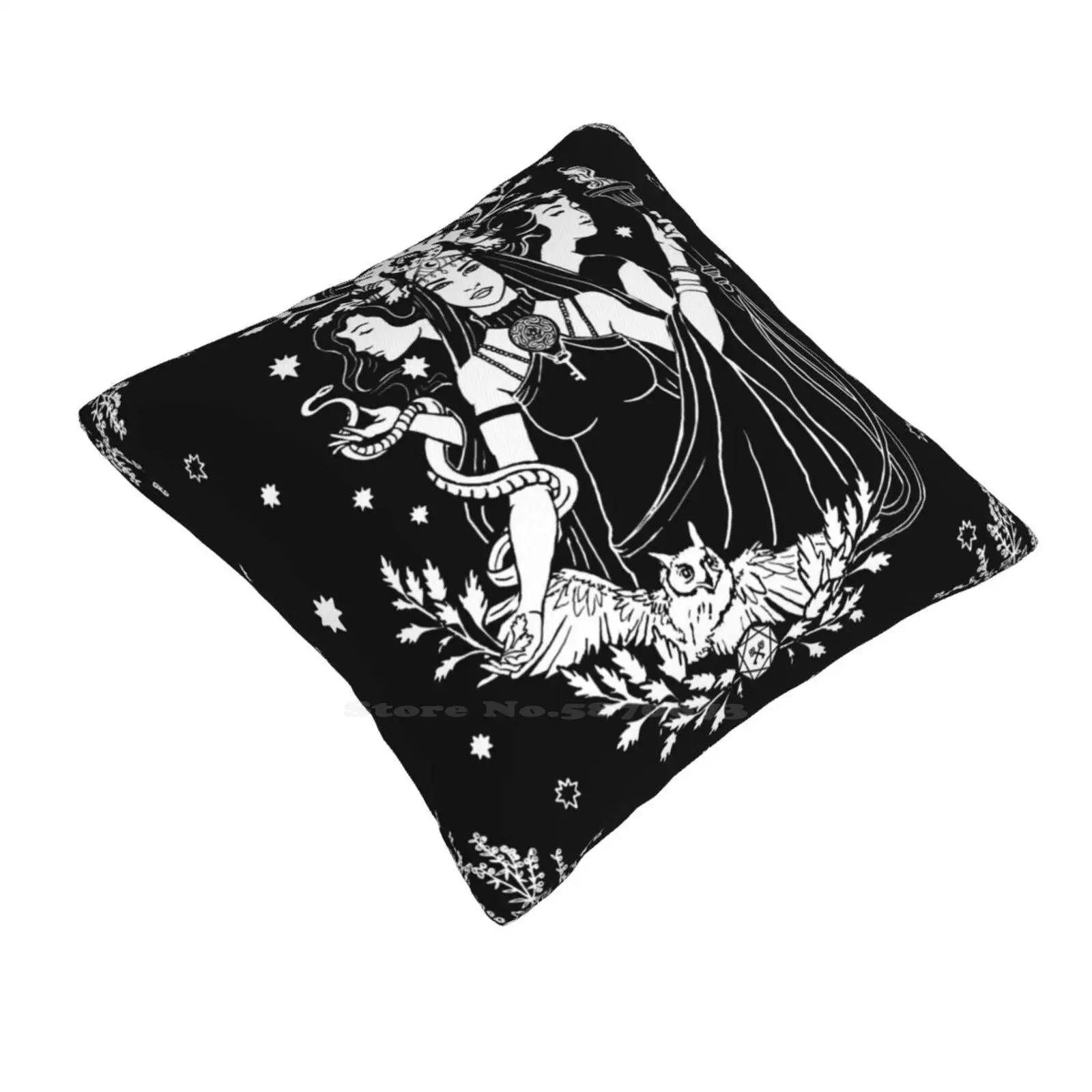 Hekate Triple Goddess Pillowslip Pillowcase Hekate Hecate Goddess