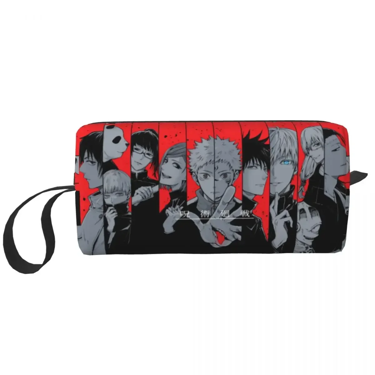 Jujutsu Kaisen Anime Cosmetic Makeup Bags Gojo Satoru Fushiguro Megumi Yuji Itadori Sorcery Fight Toiletry Bag Organizer Pouch