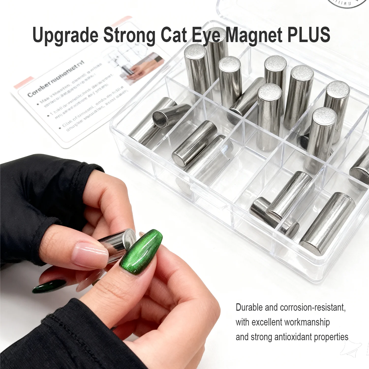 10*30mm Cylindrical Magnet Round Nail Art Cat Eye Gel Magnetic Pen Strong Magnetic Stick Manicure DIY Tools