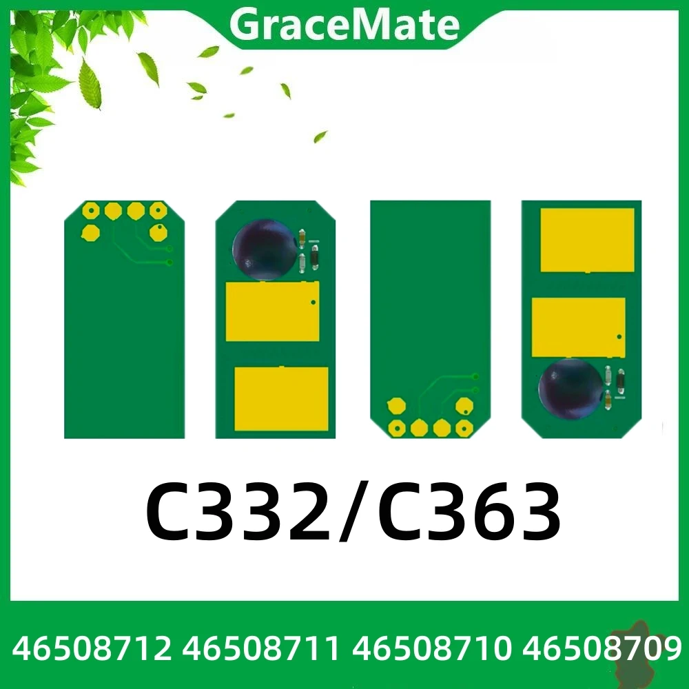 4PCS for OKI C332 C363 C332dn MC363dn EU 46508712 46508711 46508710 46508709 3.5K/3K