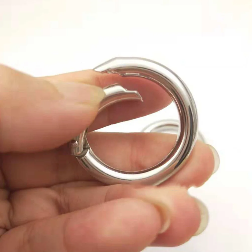 

12pcs Round Spring Rings Keychain Rings Diy Bag Buckles Colored Zinc Alloy Snap Hooks Smooth Lightweight For Diy Accessories