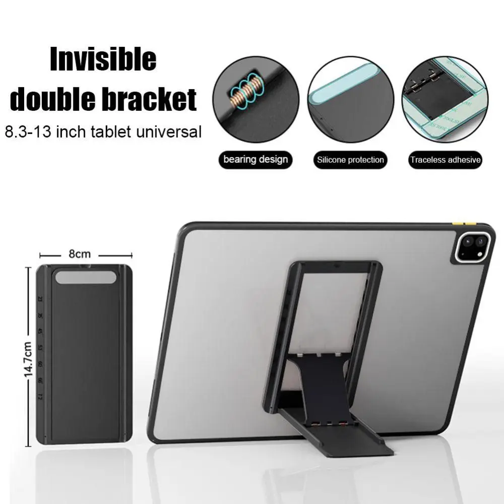 New Creative Portable Desktop Tablet Stand Paste Type Adjustable Angle E-Reader Bracket ABS Stable Kickstand for iPad Universal