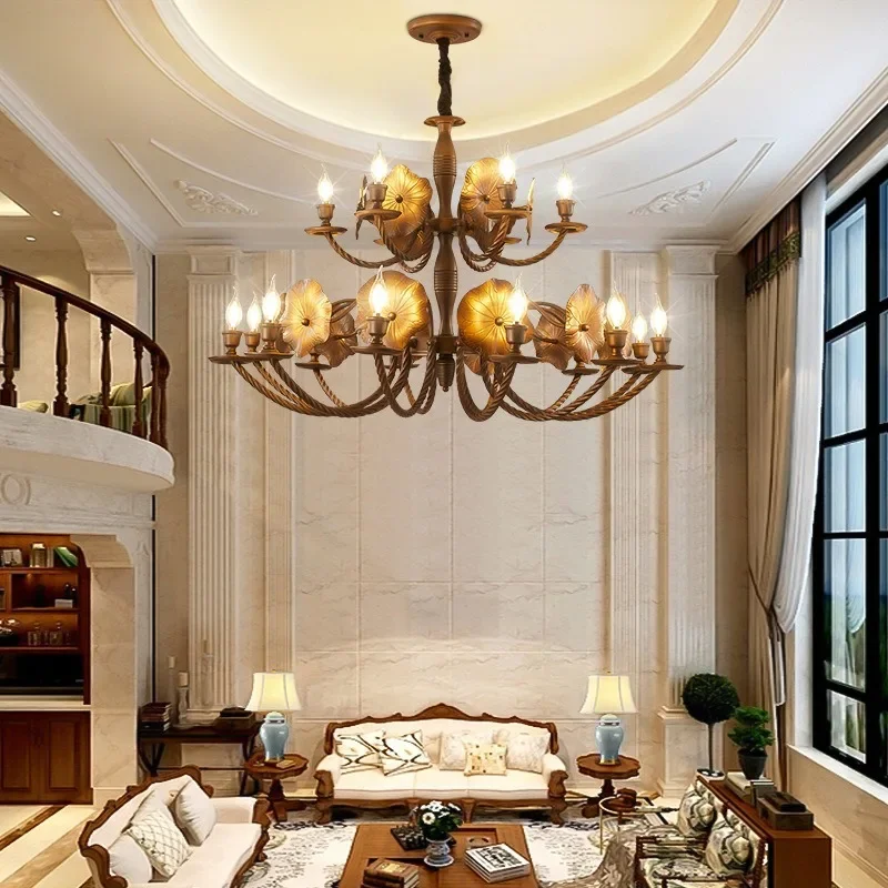 

SANDYHA Vintage LED Pendant Light Trumpet Chandelier Hanging Lamp Ideal for Bedroom Living Room Dining Table Home Decor